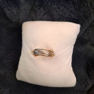 Faux Sliver and Gold Ring